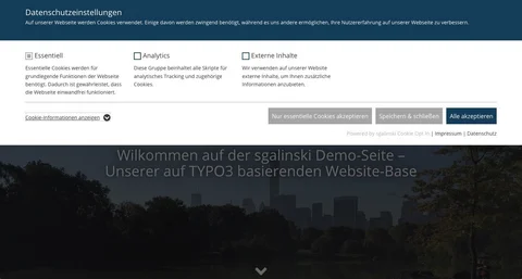 sgalinski Cookie OptIn Banner