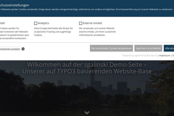 sgalinski Cookie OptIn Banner