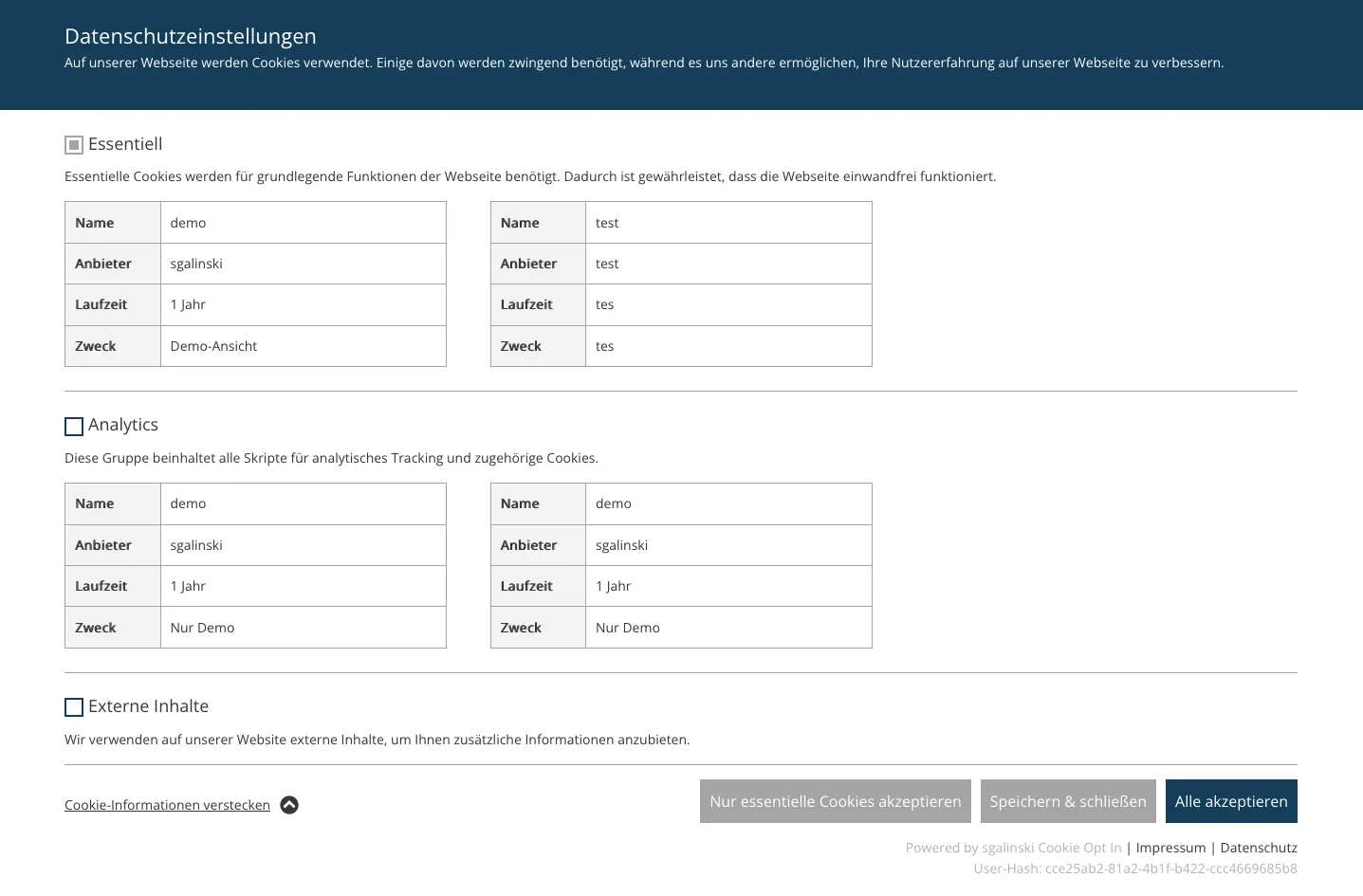 TYPO3 Cookie Consent Frontend Unfolded