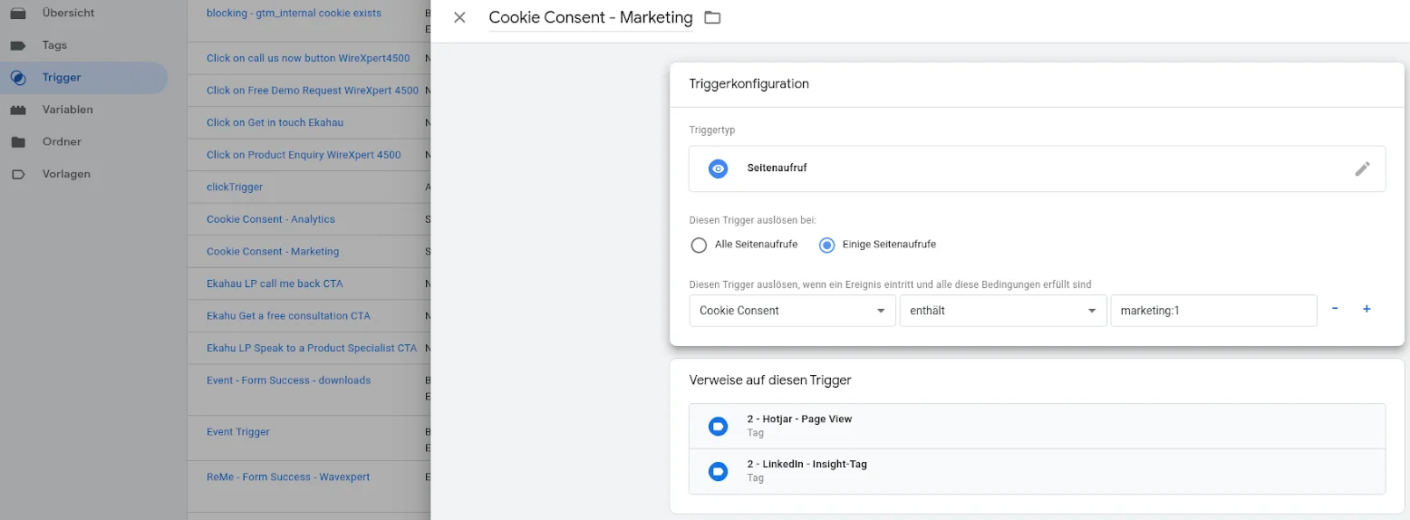 Google Tag Manager Add Trigger