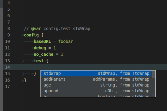 TypoScript Plugin für IntelliJ IDEs
